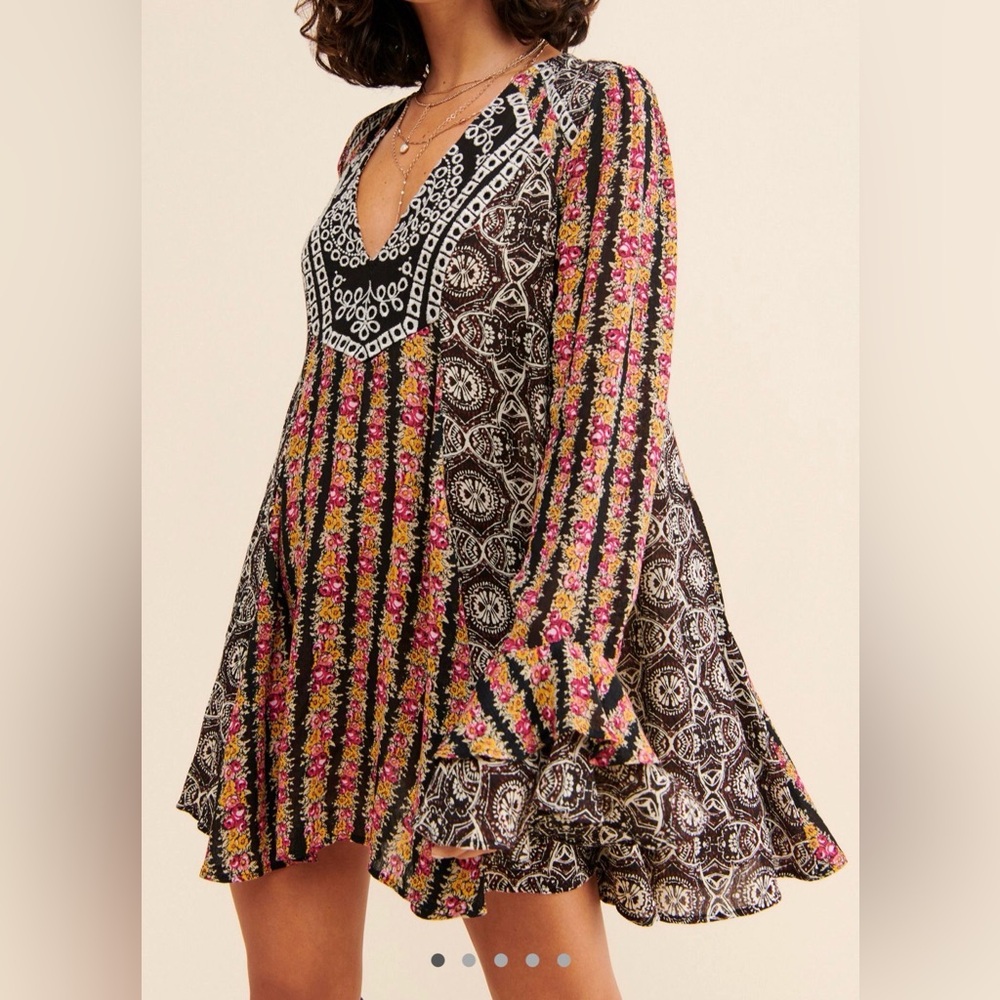 Free People Multicolor Bohemian Dress